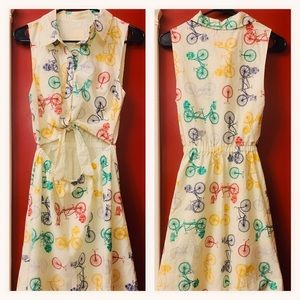 Where My Picnic People? A-Line Dress in Bicycles